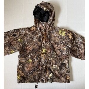 WFS Burly Camo Tan - Men's Lined Hooded Hunting Jacket - Size Medium